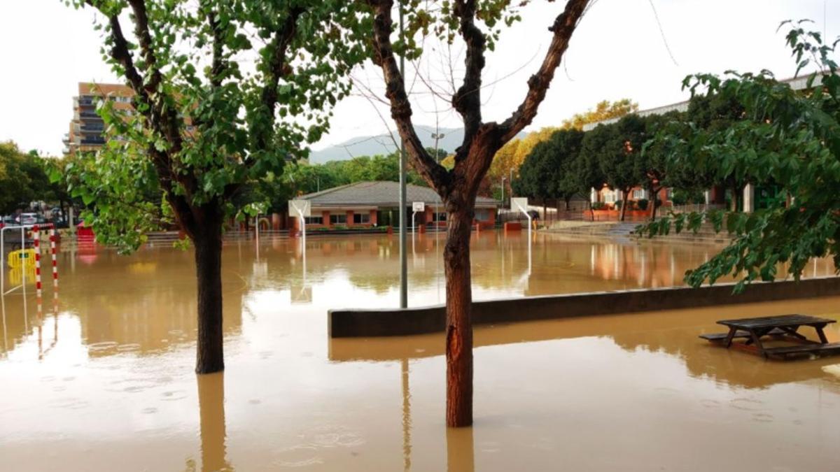 Imagen de las inundaciones de este jueves en Viladecans