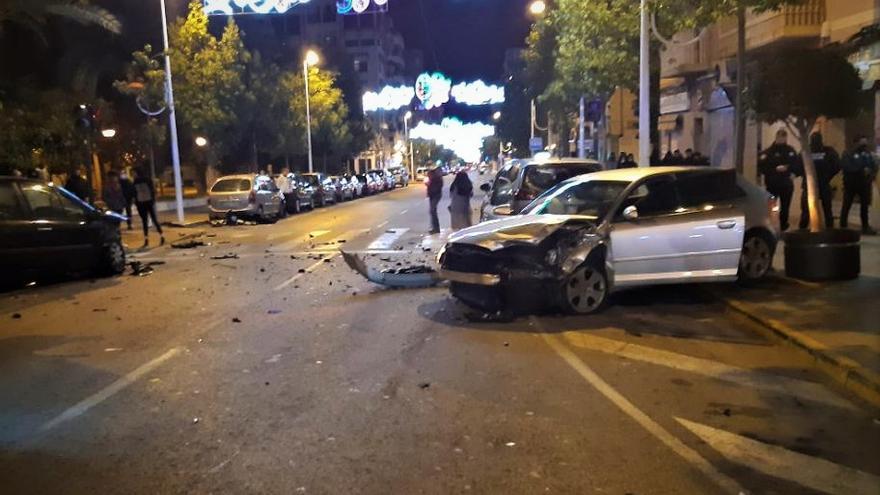 Accidente en el que se vio implicado el detenido