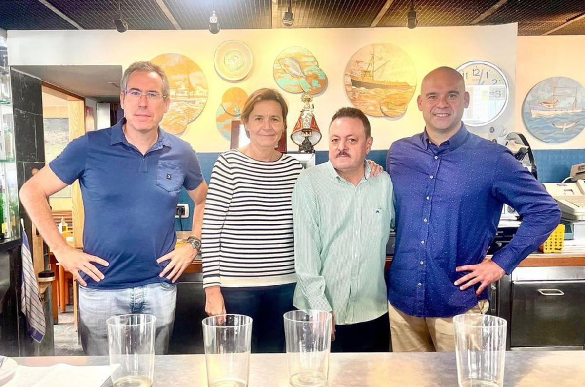De izquierda a derecha, Fernado Couto, Carmen Moriyón, Valledor y Jesús Martínez Salvador, ayer.