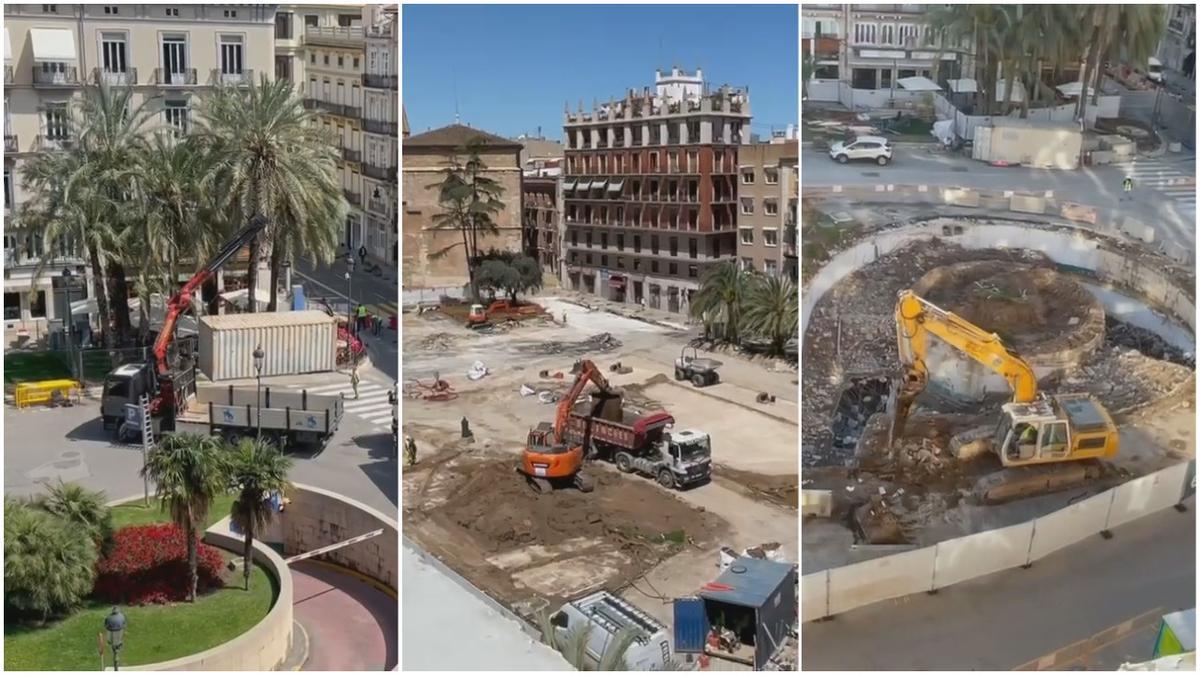 La espectactacular transformación de la Plaza de la Reina en un mes