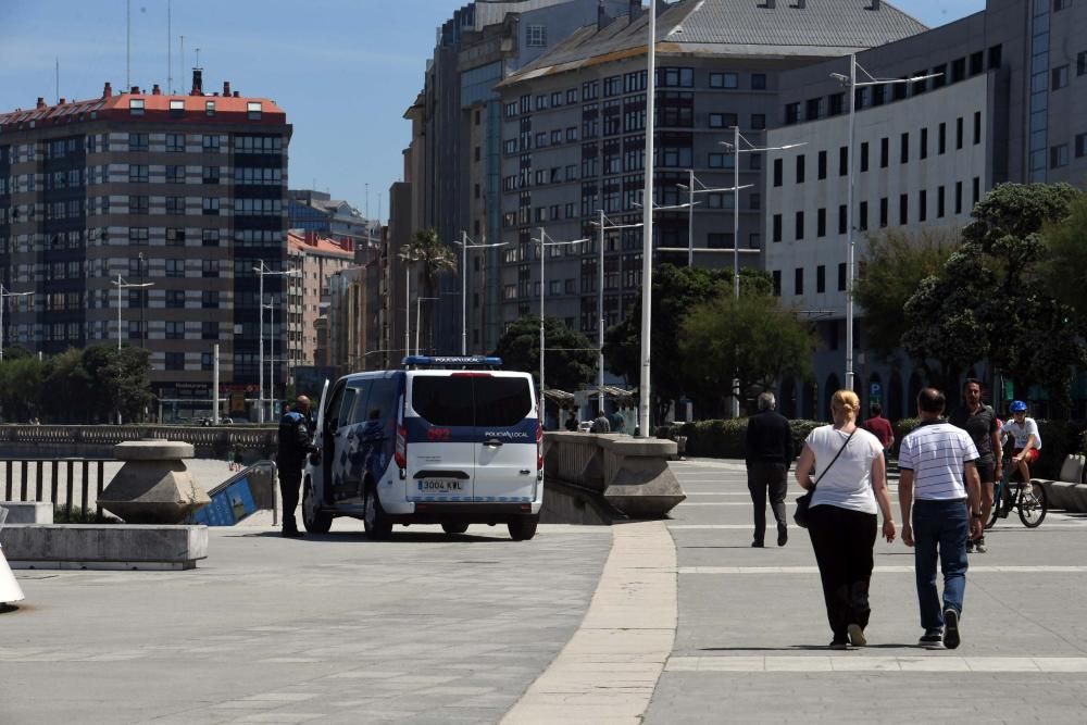 El buen tiempo acompaña la desescalada en A Coruña