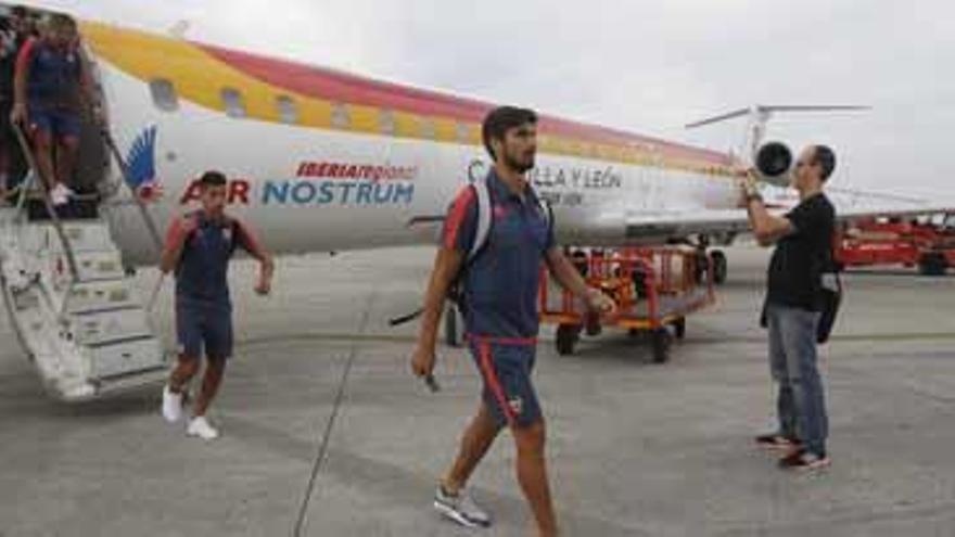 André Gomes, a la llegada de la expedición valencianista a tierras asturianas.