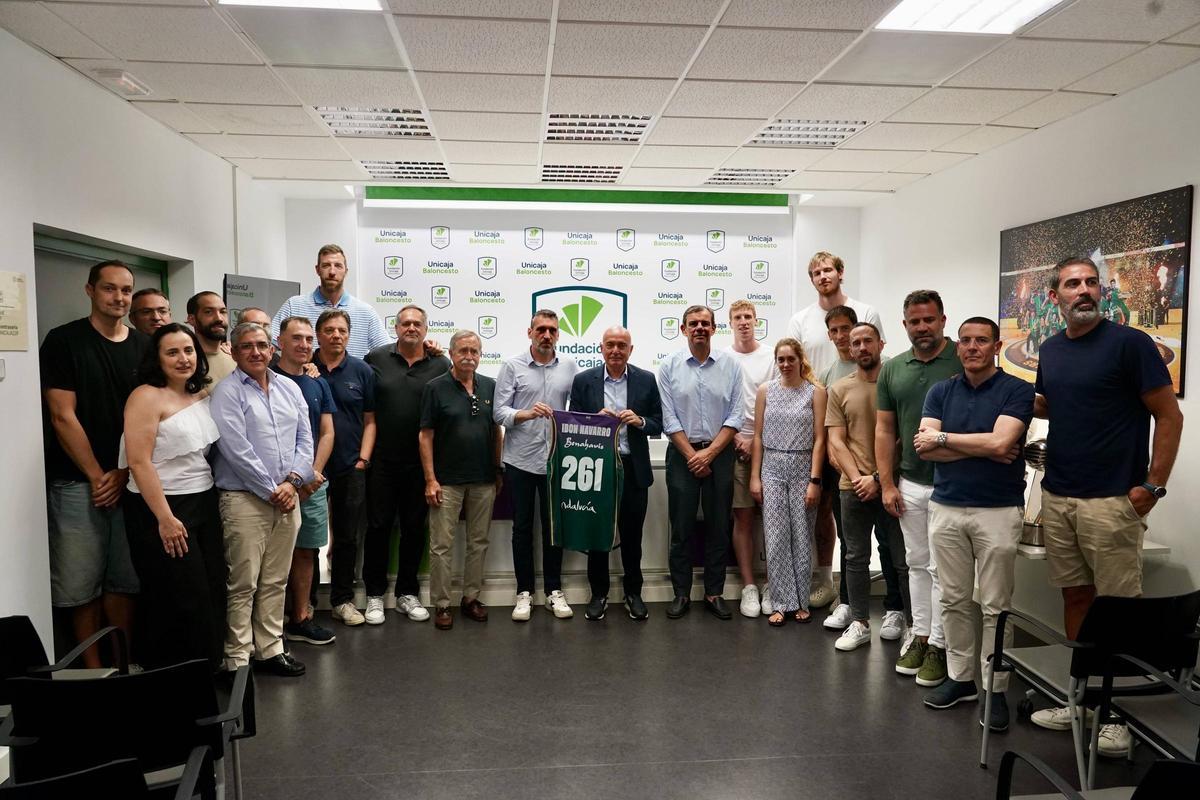 Ibon Navarro en su rueda de prensa de despedida del Unicaja.