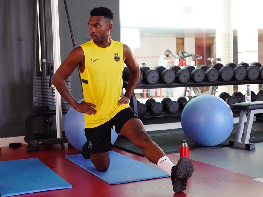 Sturridge en el gimnasio de Son Bibiloni, donde hoy se ha ejercitado.