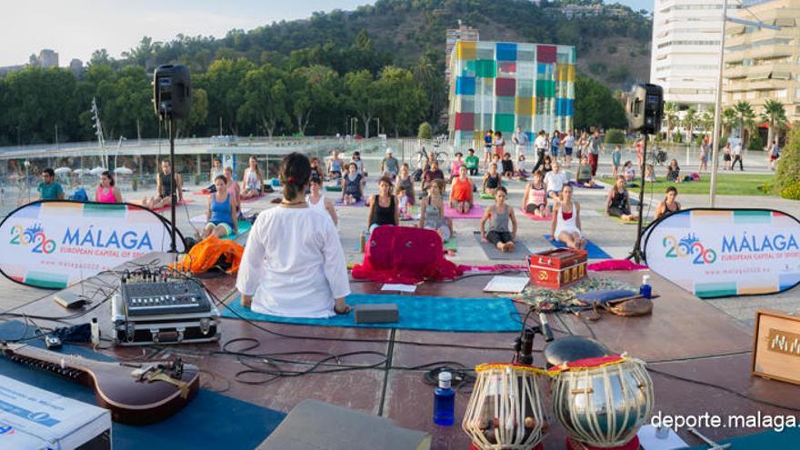 Actividad de yoga desarrollada el pasado año durante &#039;Deporte en feria&#039;