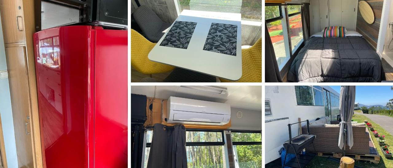 Algunos elementos más en detalle del autobús camperizado.