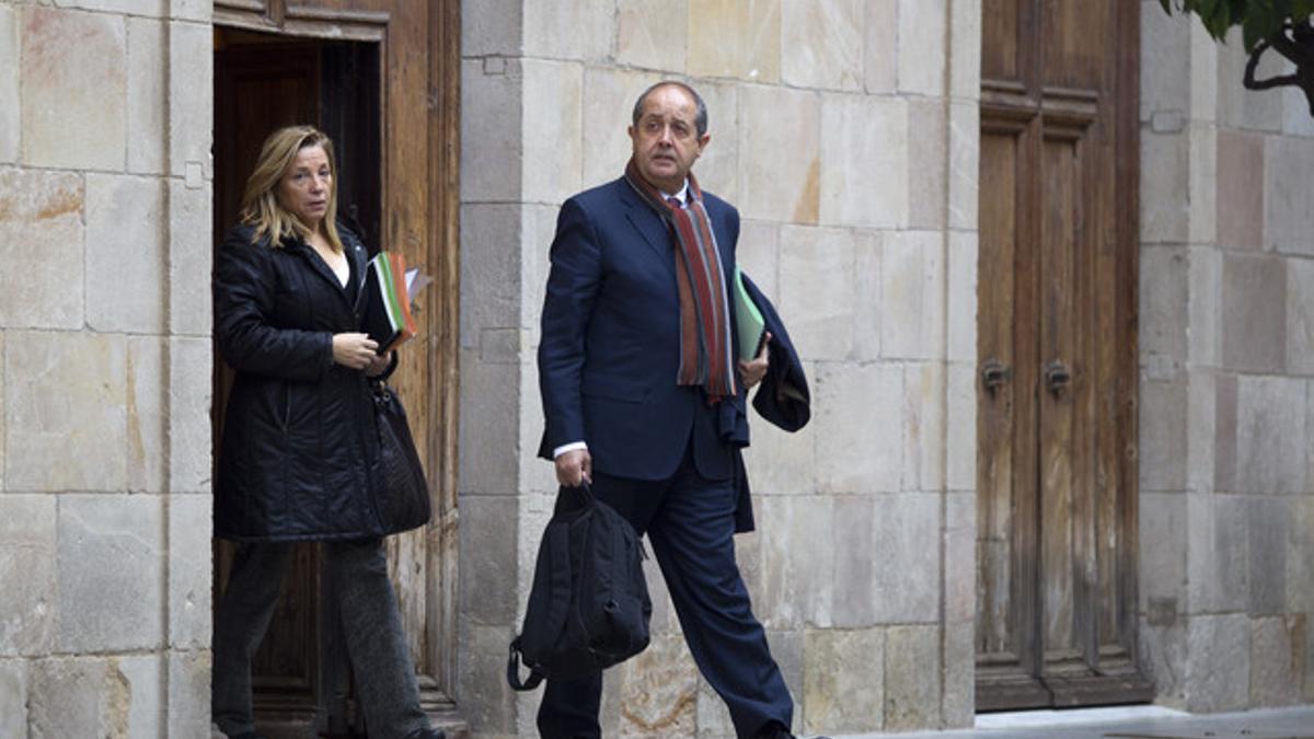 La vicepresidenta del Govern, Joana Ortega, y el 'conseller' Felip Puig, el pasado enero.