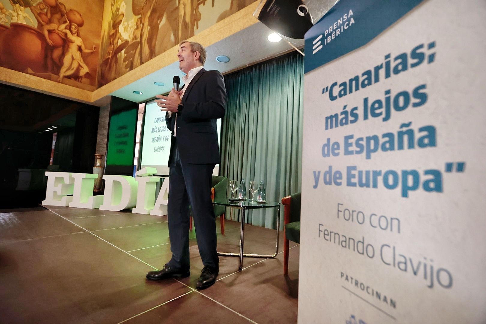 Fernando Clavijo en el Foro de El Día 'Canarias; más lejos de España y Europa'