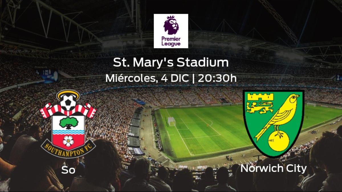Jornada 15 de la Premier League: previa del duelo Southampton - Norwich City
