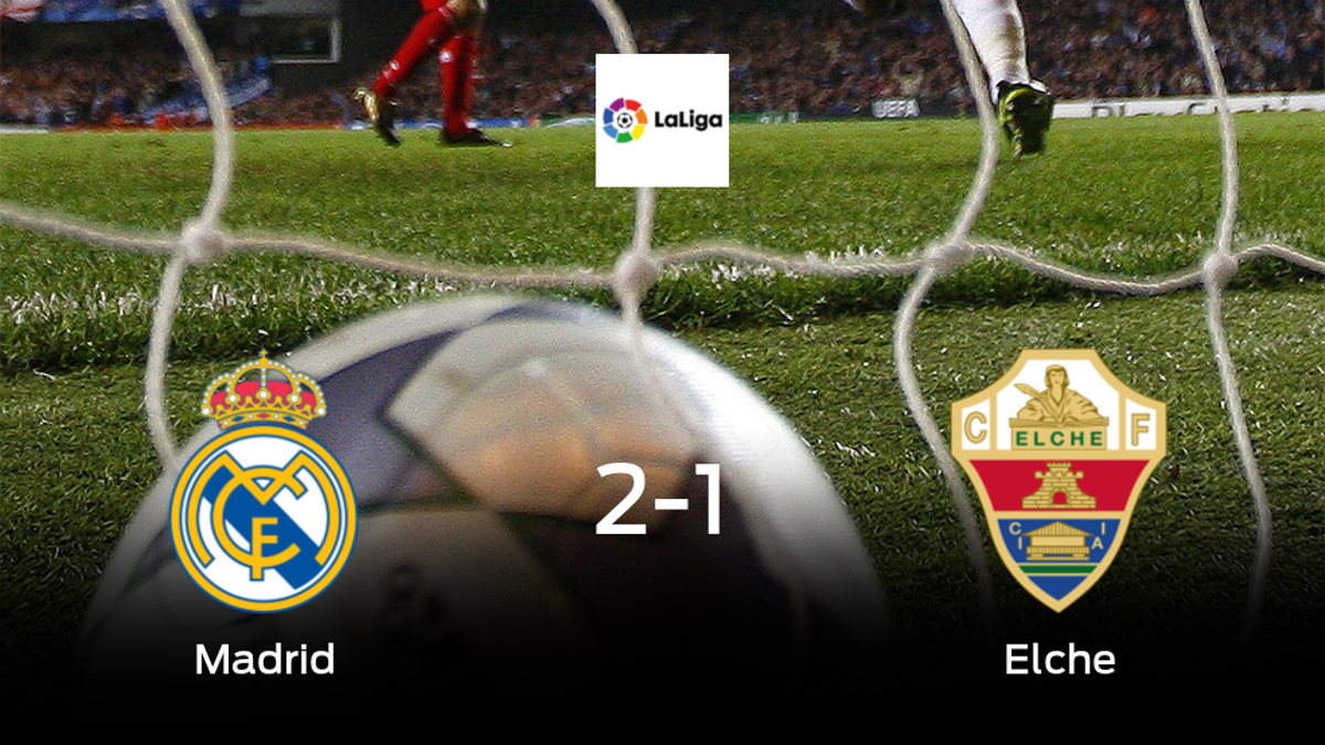 El Real Madrid consigue la victoria frente al Elche (2-1)