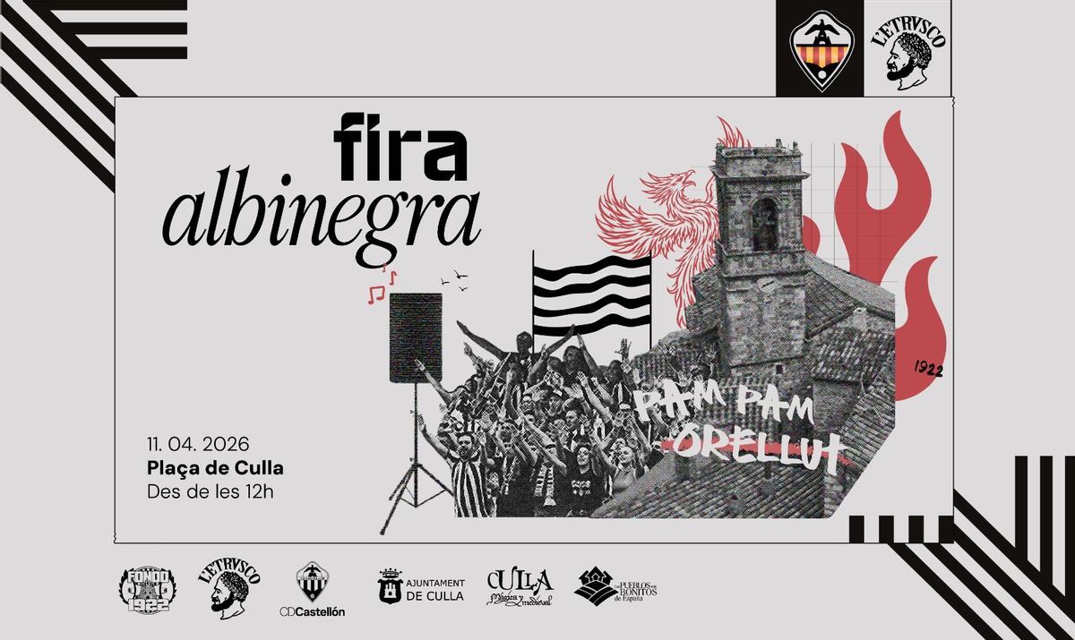El cartell de la fira del CD Castellón a la localitat de Culla (11 d'abril).
