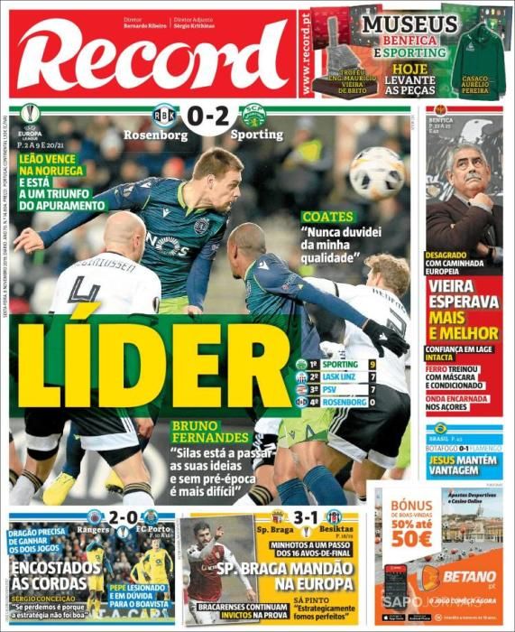 Las portadas deportivas de este viernes 08/11/2019