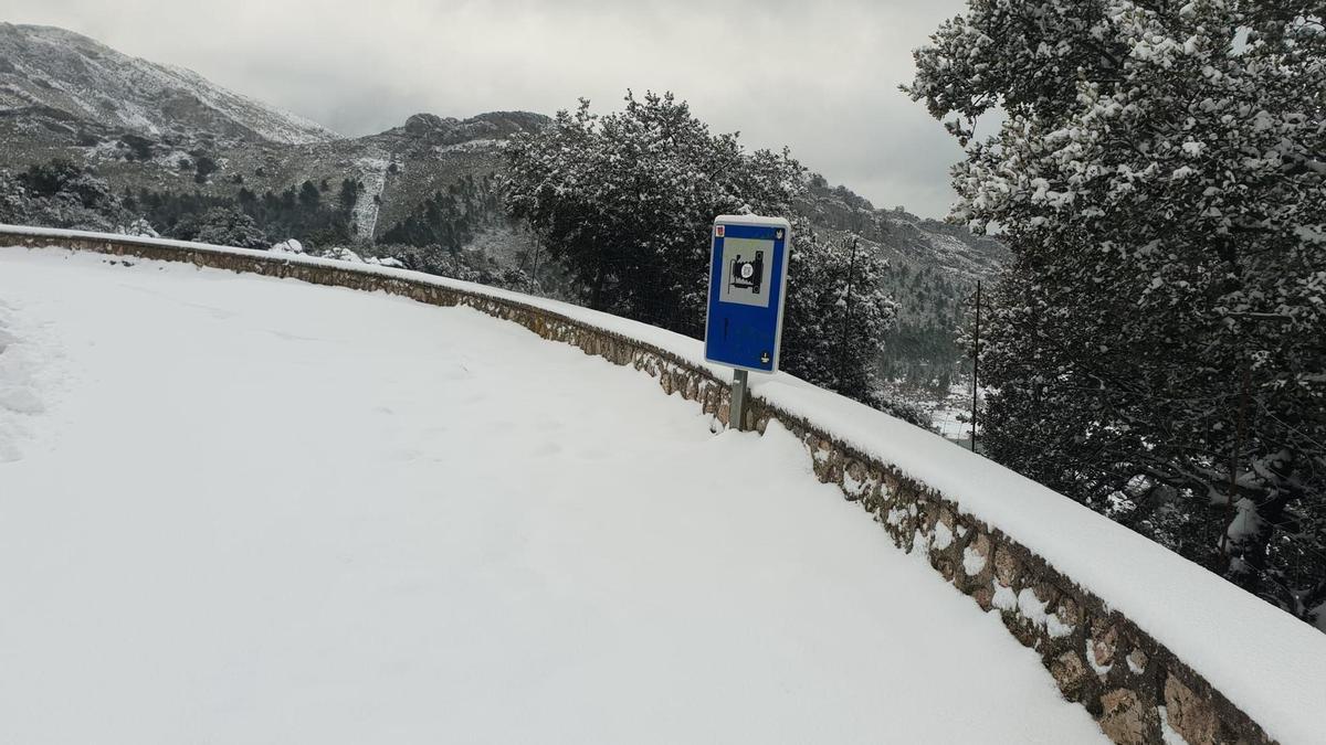 Schnee in der Serra de Tramuntana auf Mallorca (23.1.2023)