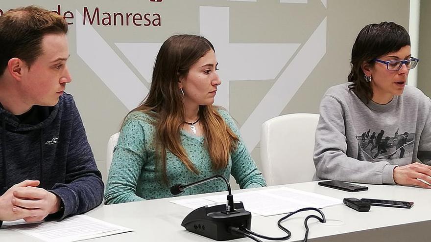 Els regidors de Fem Manresa Jordi Trapé, Gemma Boix i Roser Alegre