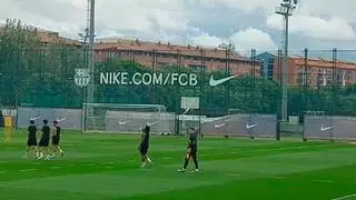 Pedri y Casadó no entrenan en la sesión previa a Villarreal