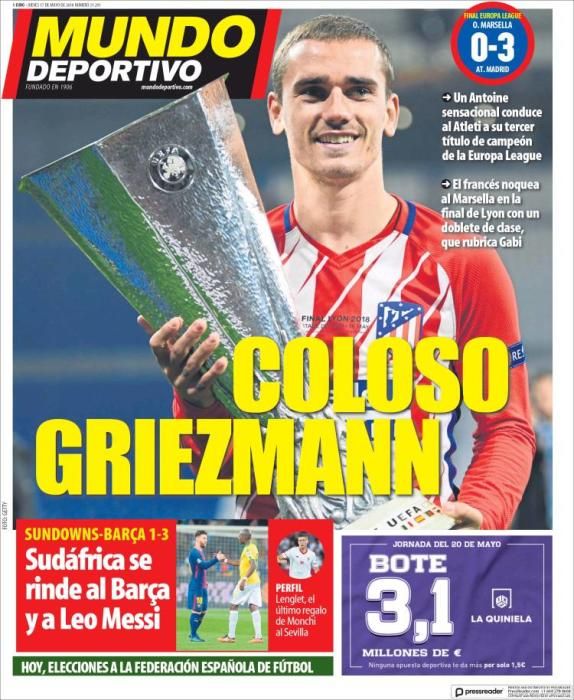 Mouctar Diakhaby, la afición del Valencia y el mago Griezmann, en las portadas de este 17 de mayo