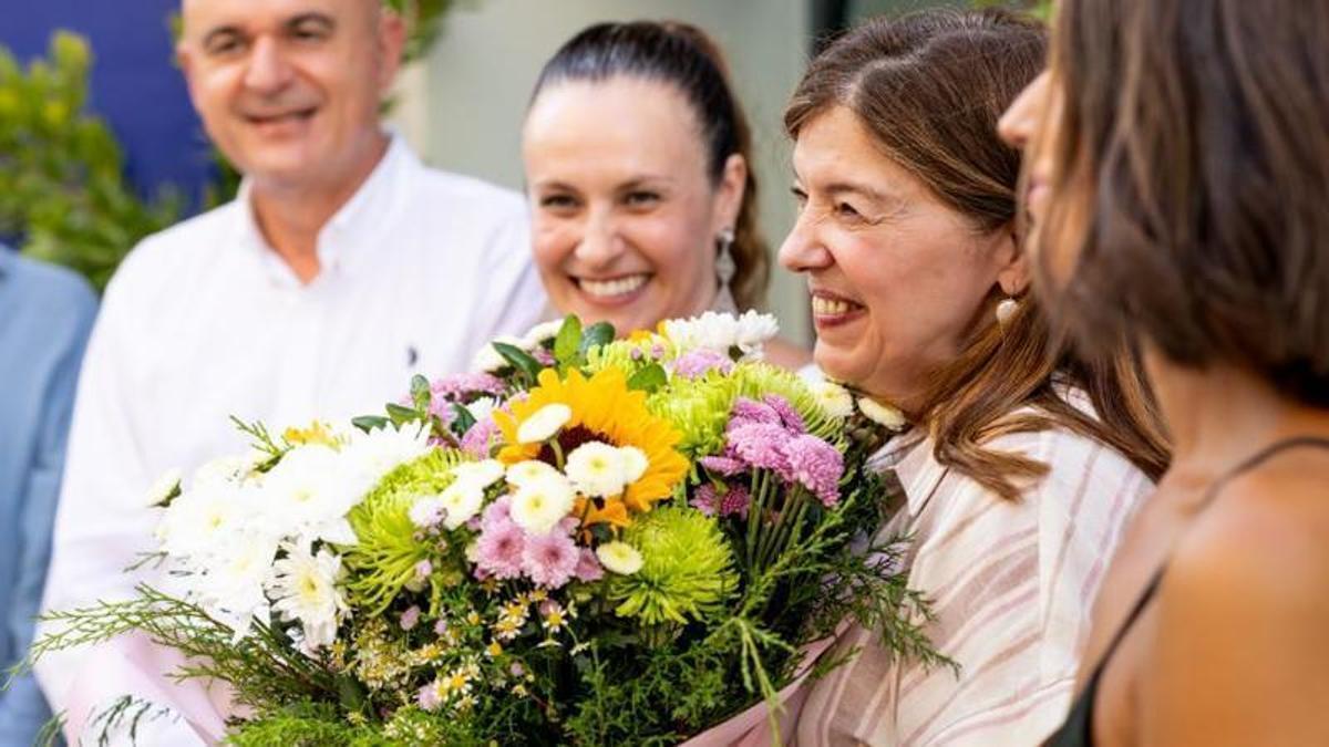Cristina Molina y Estefanía Escandell en el acto de celebración.