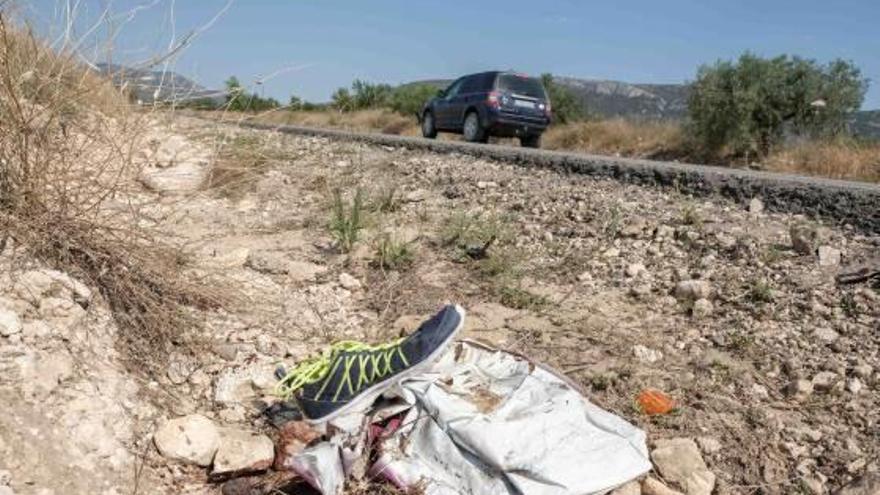 Lugar donde se produjo el accidente en la carretera CV-799.