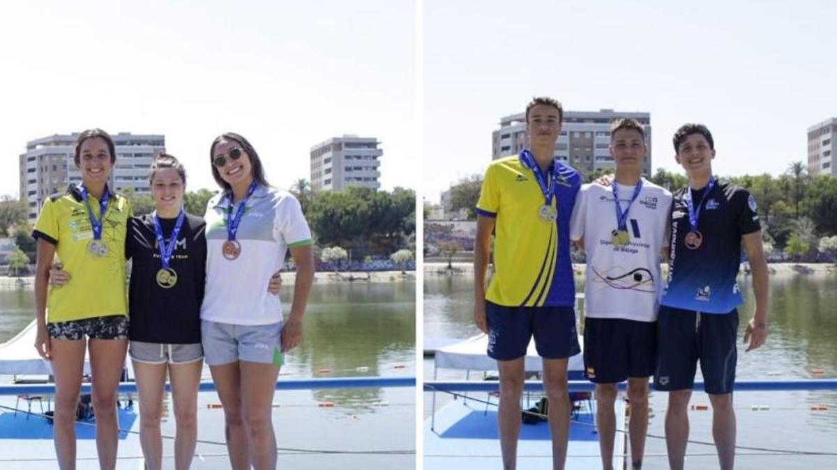 Podio femenino y masculino de la prueba