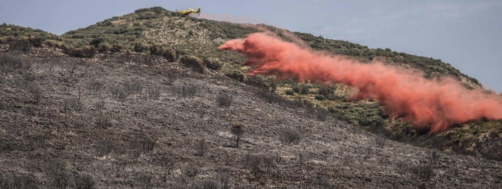 Incendio en la Vall de Gallinera