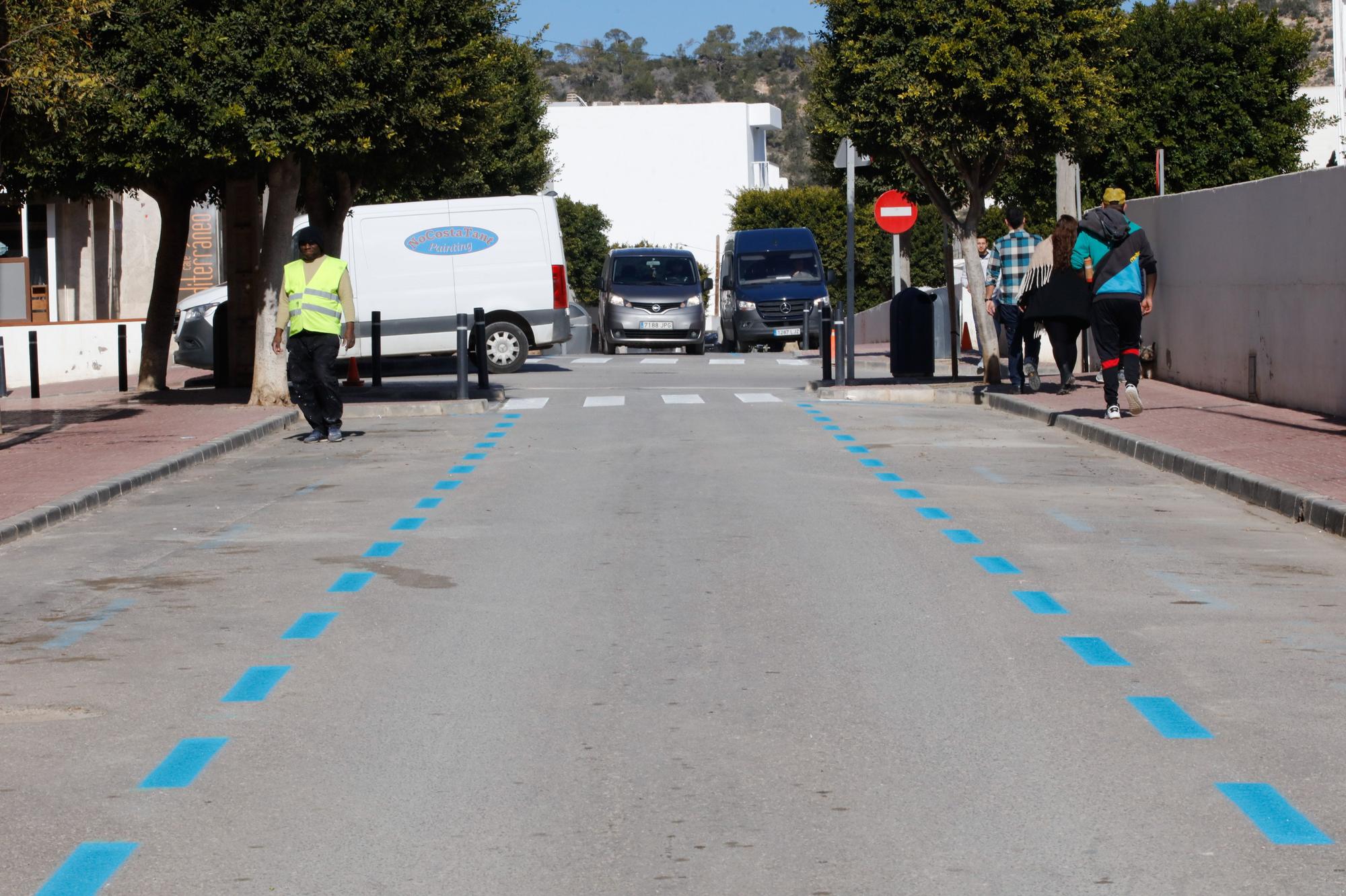 Primer día del aparcamiento de la zona azul de Sant Antoni