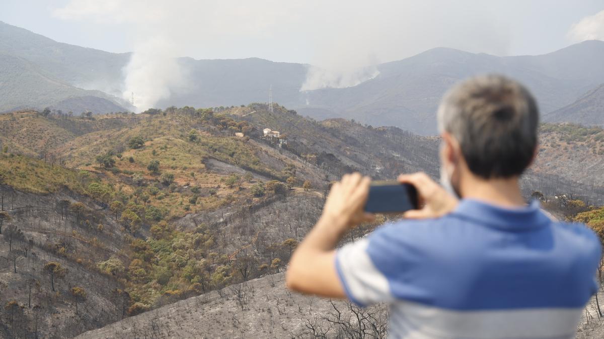 Un incendio en Sierra Bermeja provoca el desalojo de un millar personas en Estepona, Jubrique y Genalguacil