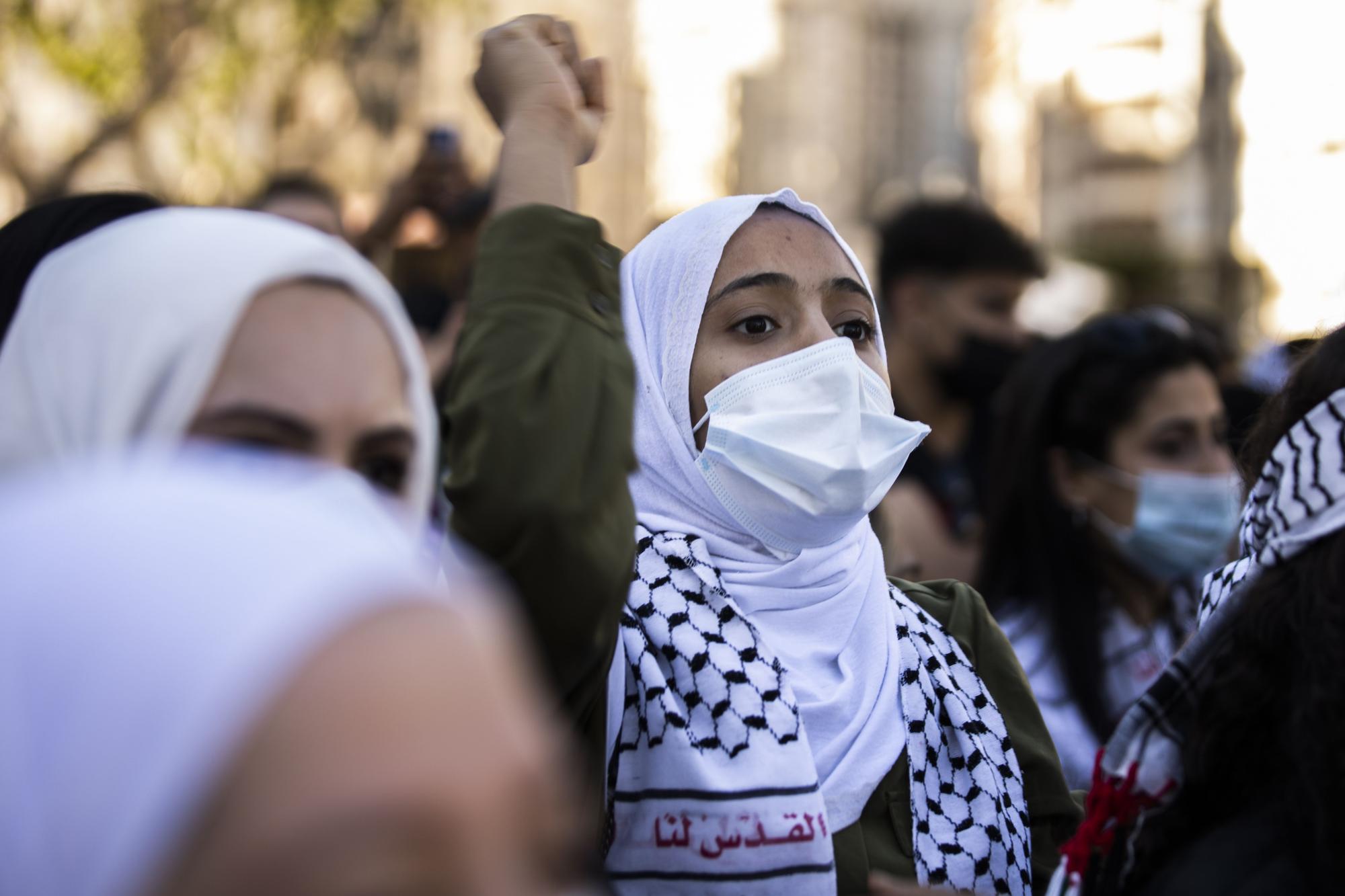 Protesta en València contra los bombardeos israelíes en Gaza y los desahucios en Jerusalén Este