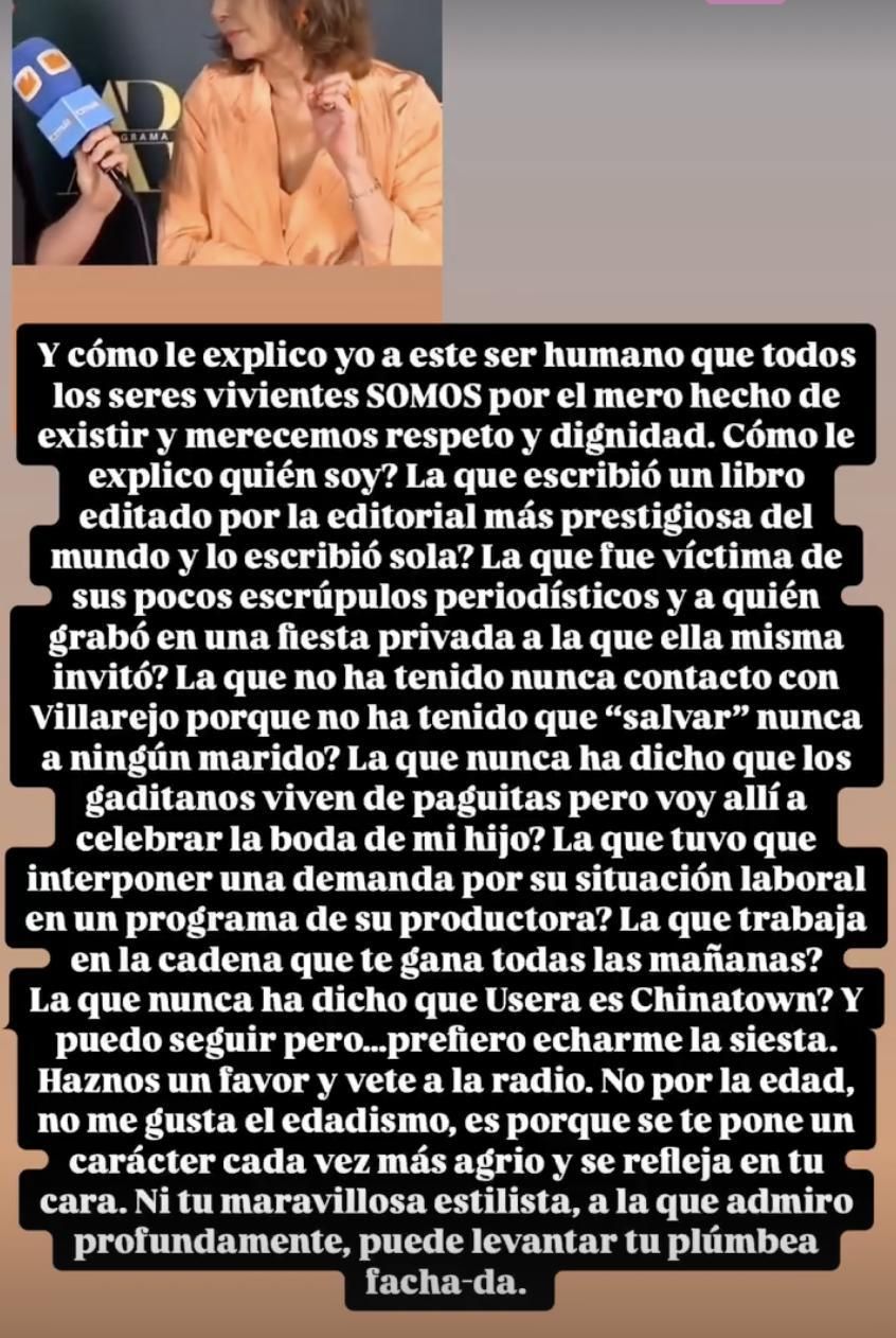 Alba Carrillo no se calla nada contra Ana Rosa Quintana