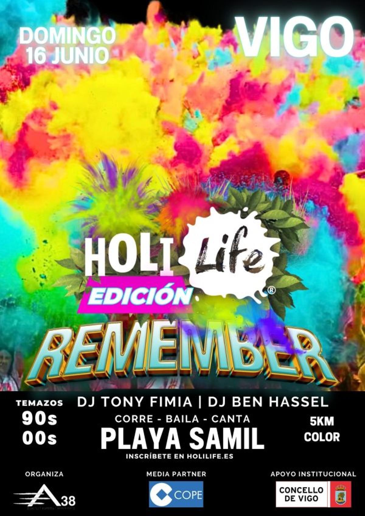 Cartel de la Holi Life Vigo 2024.