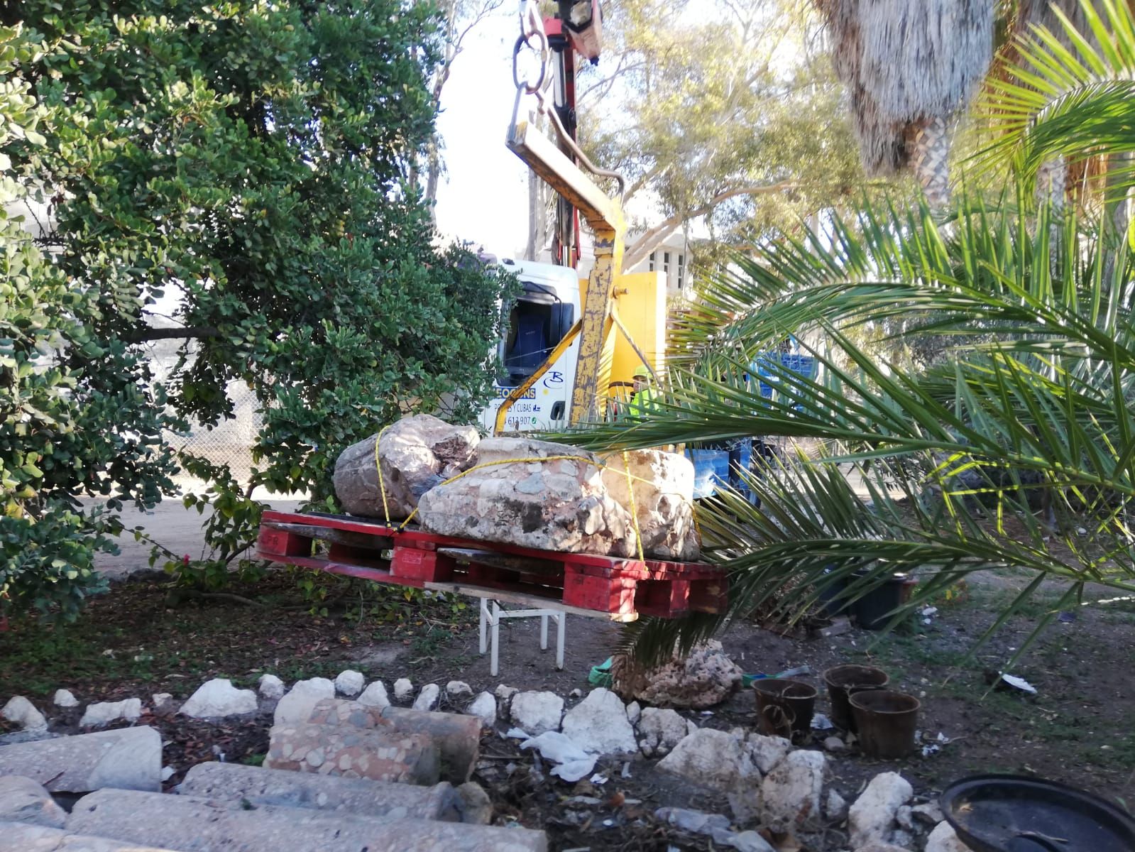 Columnas encontradas en los Baños del Carmen