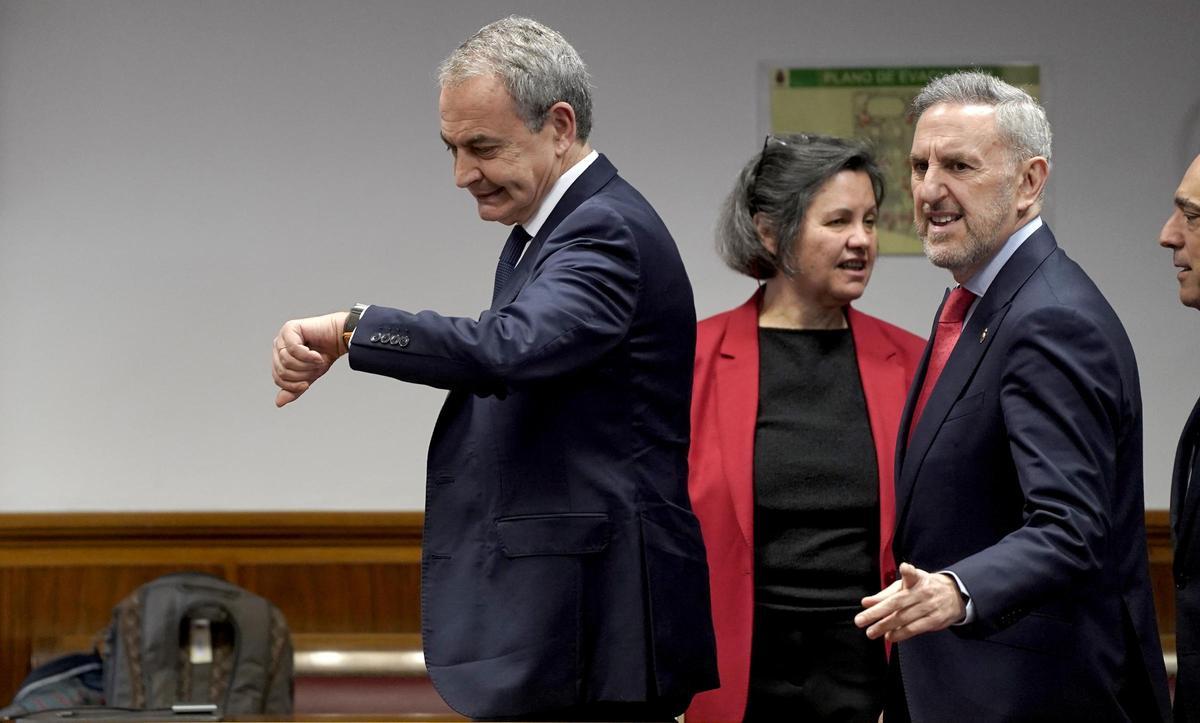 José Luis Rodríguez Zapatero, durante su comparecencia en el Senado, en la comisión sobre el rescate de Plus Ultra.