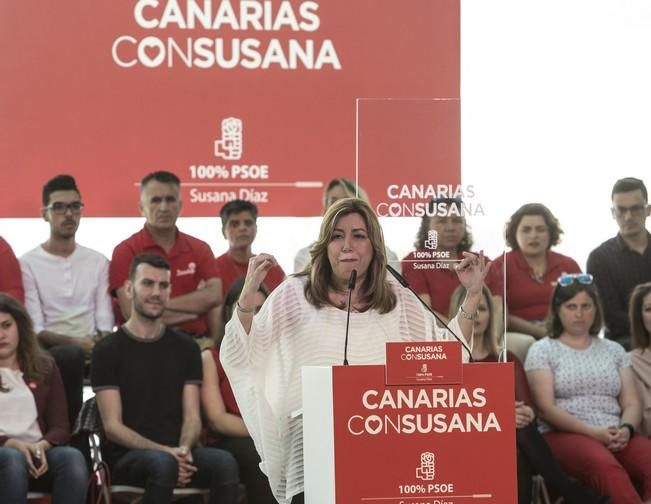 02/04/2017  POLÍTICA  mitin de Susana Díaz en la cascada para postularse como secretaria General del psc psoe celebrado en la cascada tenerife