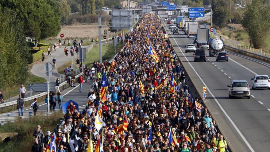 Les Marxes per la Llibertat fan camí cap a la capital catalana