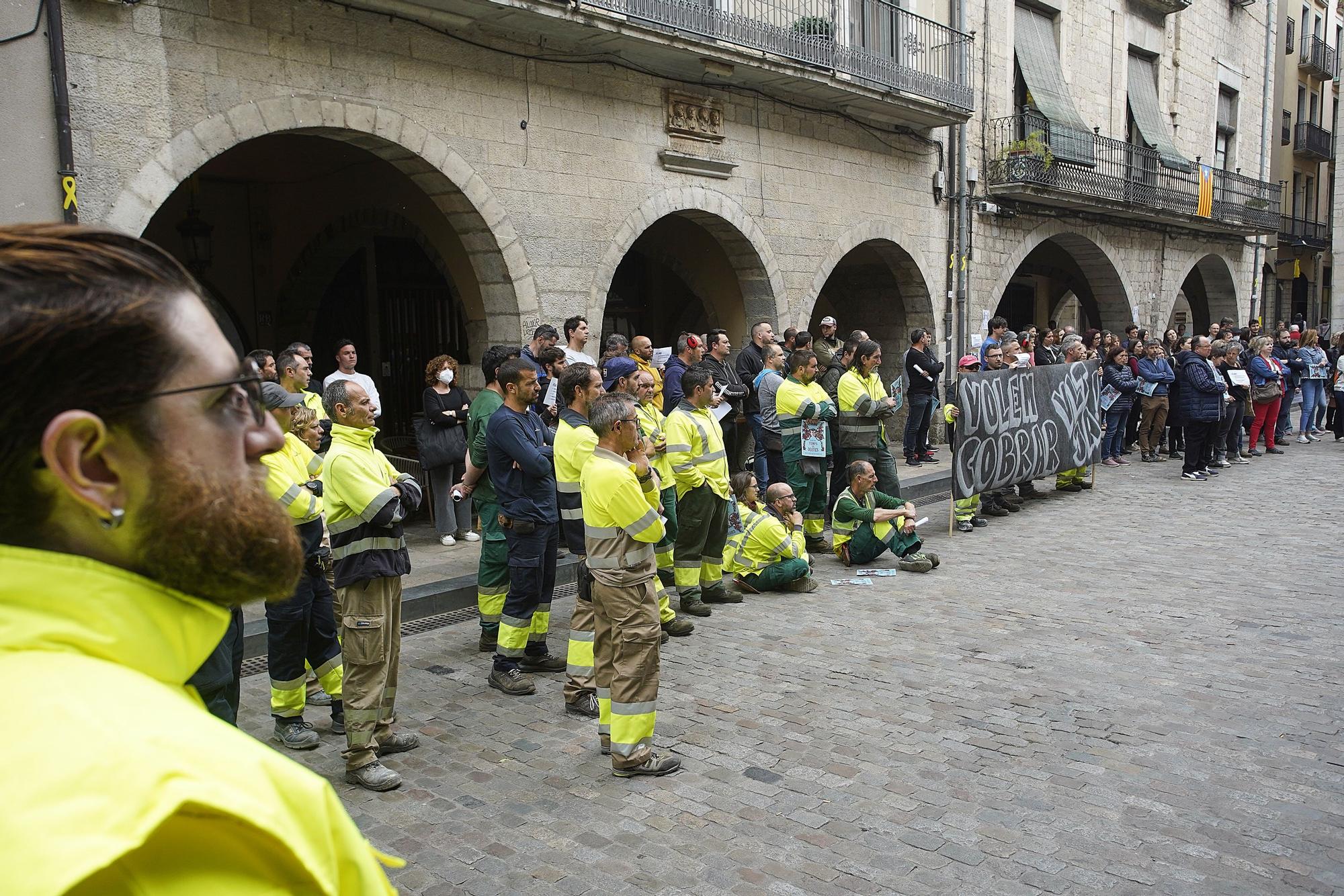 Nova protesta dels treballadors municipals de Girona