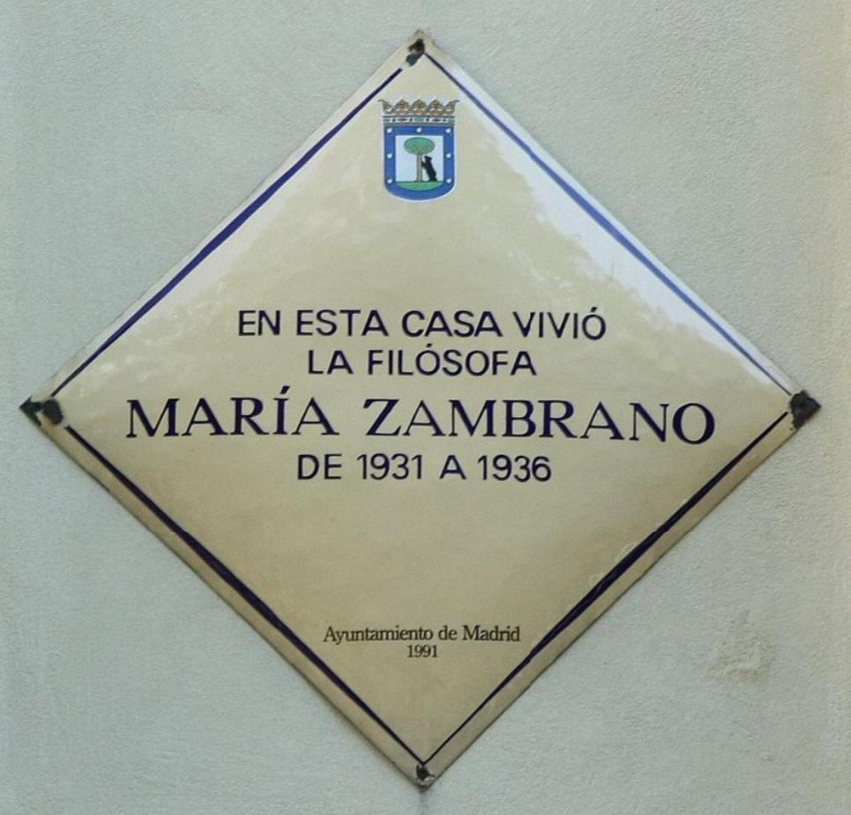 María Zambrano vivió en Madrid antes de su exilio.
