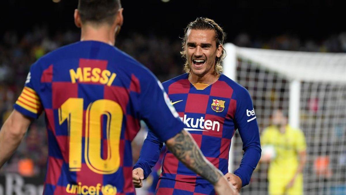 Griezmann conectó con Messi y marcó el primer gol