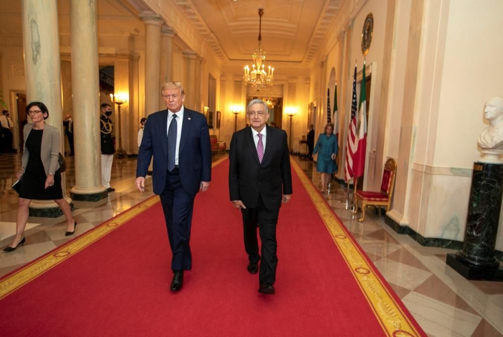 Reunión entre Trump y López Obrador.