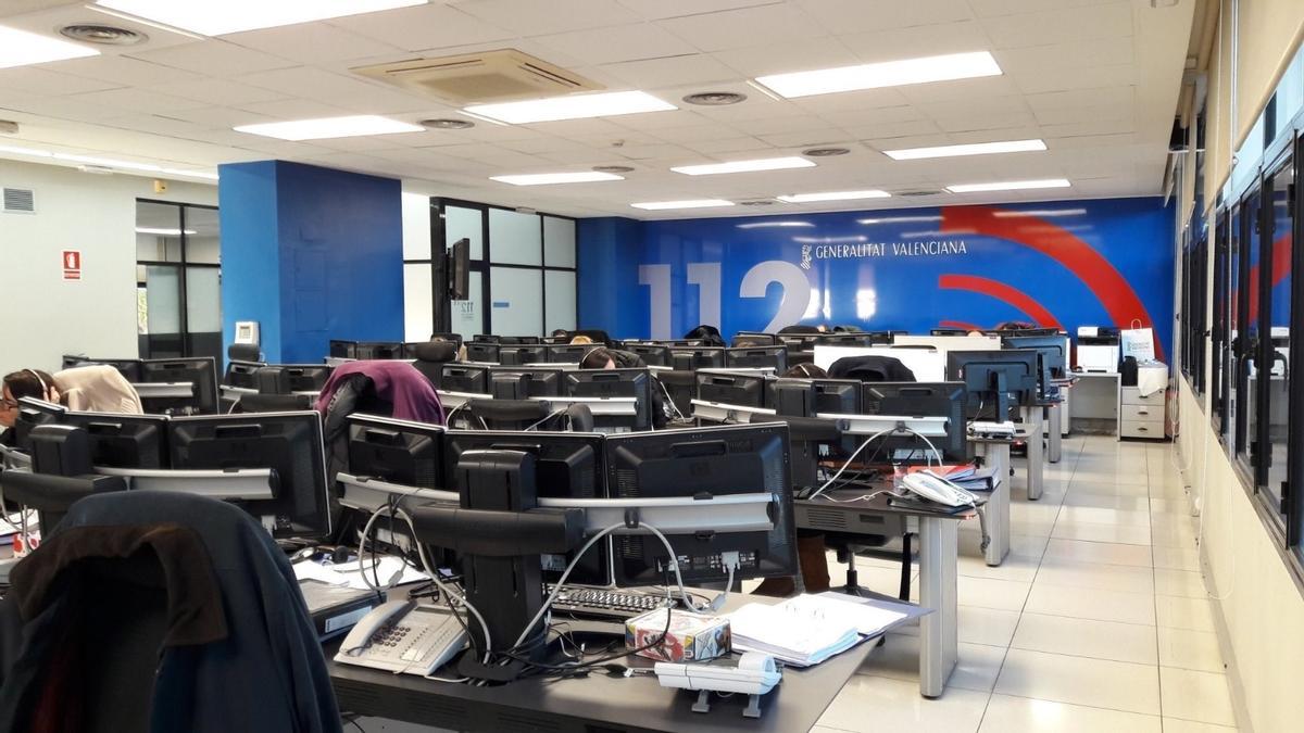 La sala del 112 de Emergencias de la Generalitat Valenciana