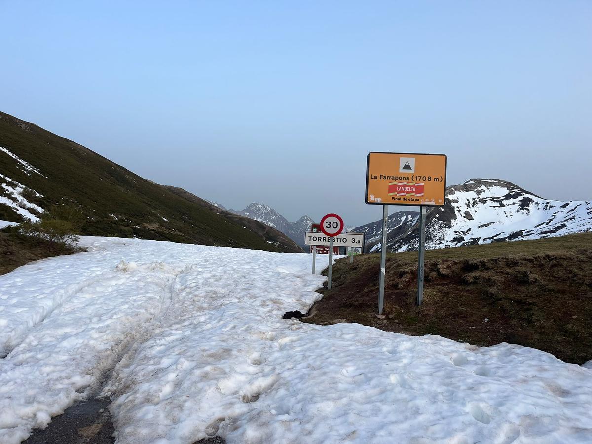 La nieve acumulada en la zona leonesa.
