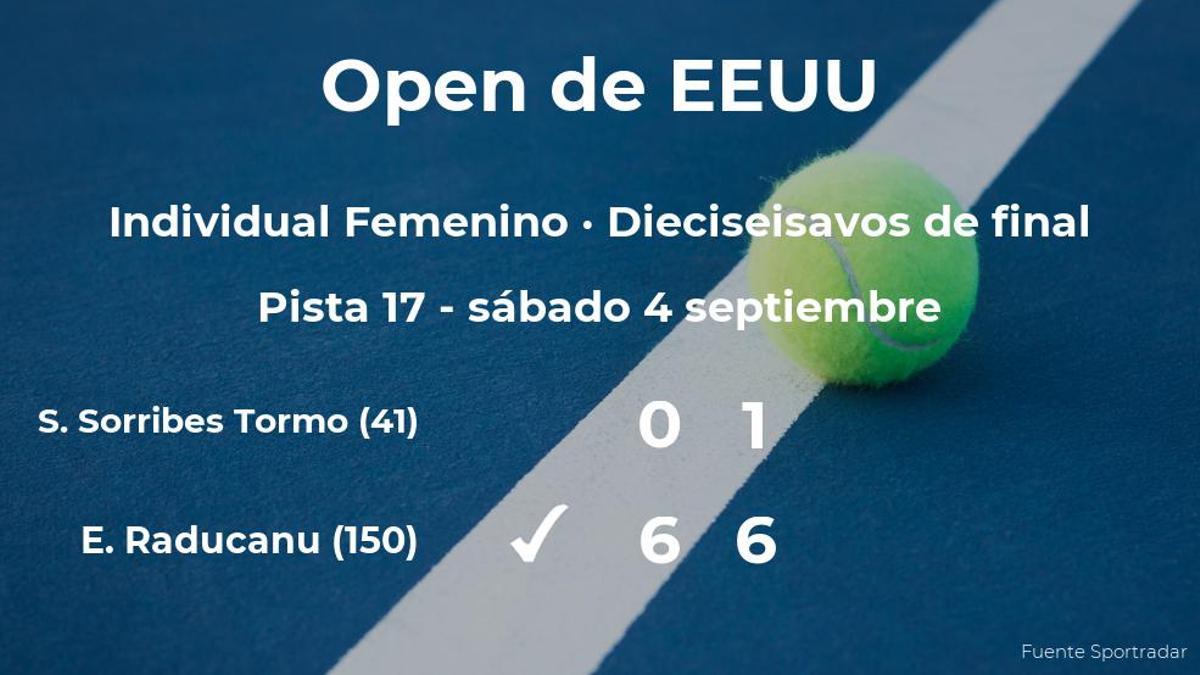 Sara Sorribes Tormo cae eliminada en los dieciseisavos de final del US Open