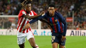 Balde y Nico Williams en el Barça-Athletic en el Spotify Camp Nou