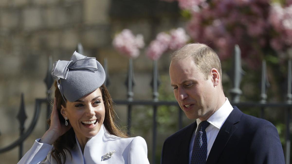 Kate Middleton y el Príncipe William a su llegada a la misa de Pascua en Londres