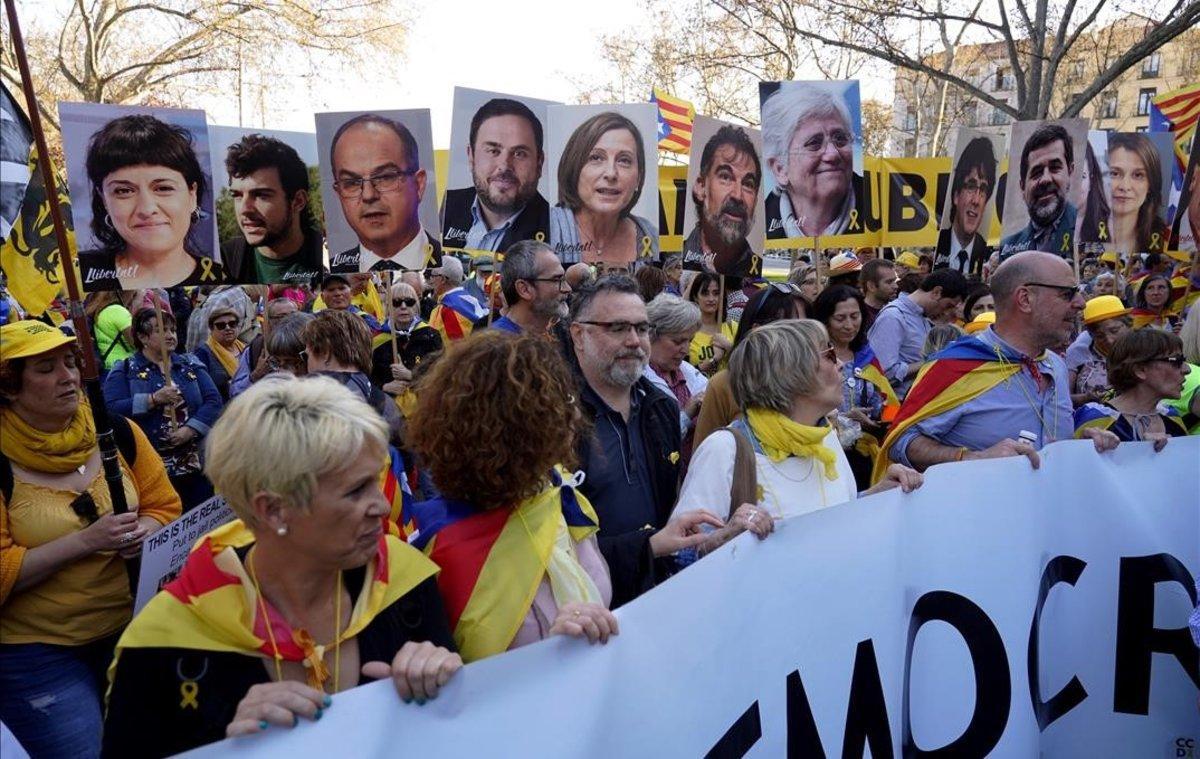 Manifestación independentista en Madrid.