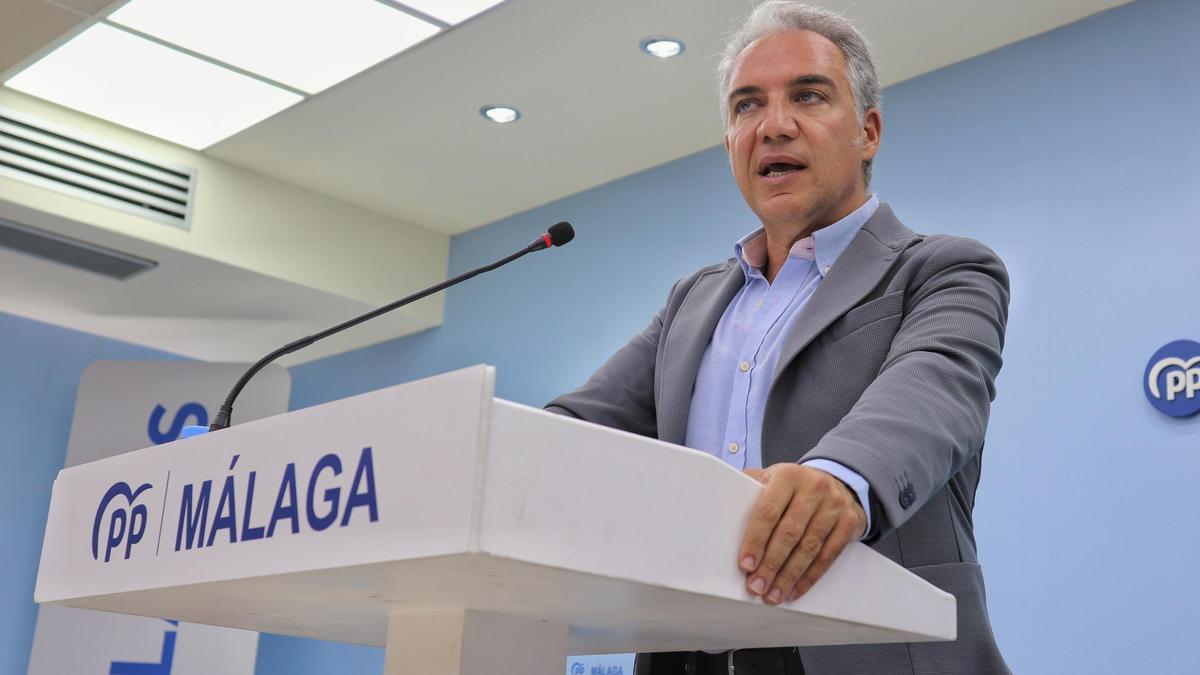Imagen de archivo de Elías Bendodo, quien exigió a Montero que "no venga a pasearse a Málaga"