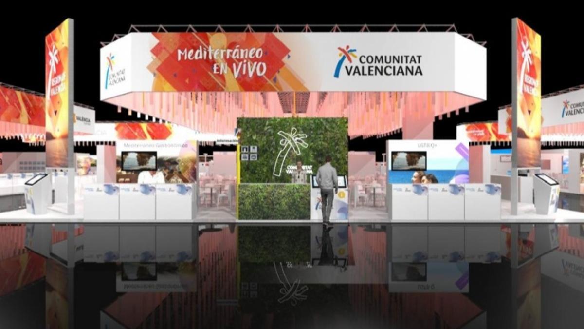 Una imagen del stand de la Comunitat Valenciana, en Fitur.