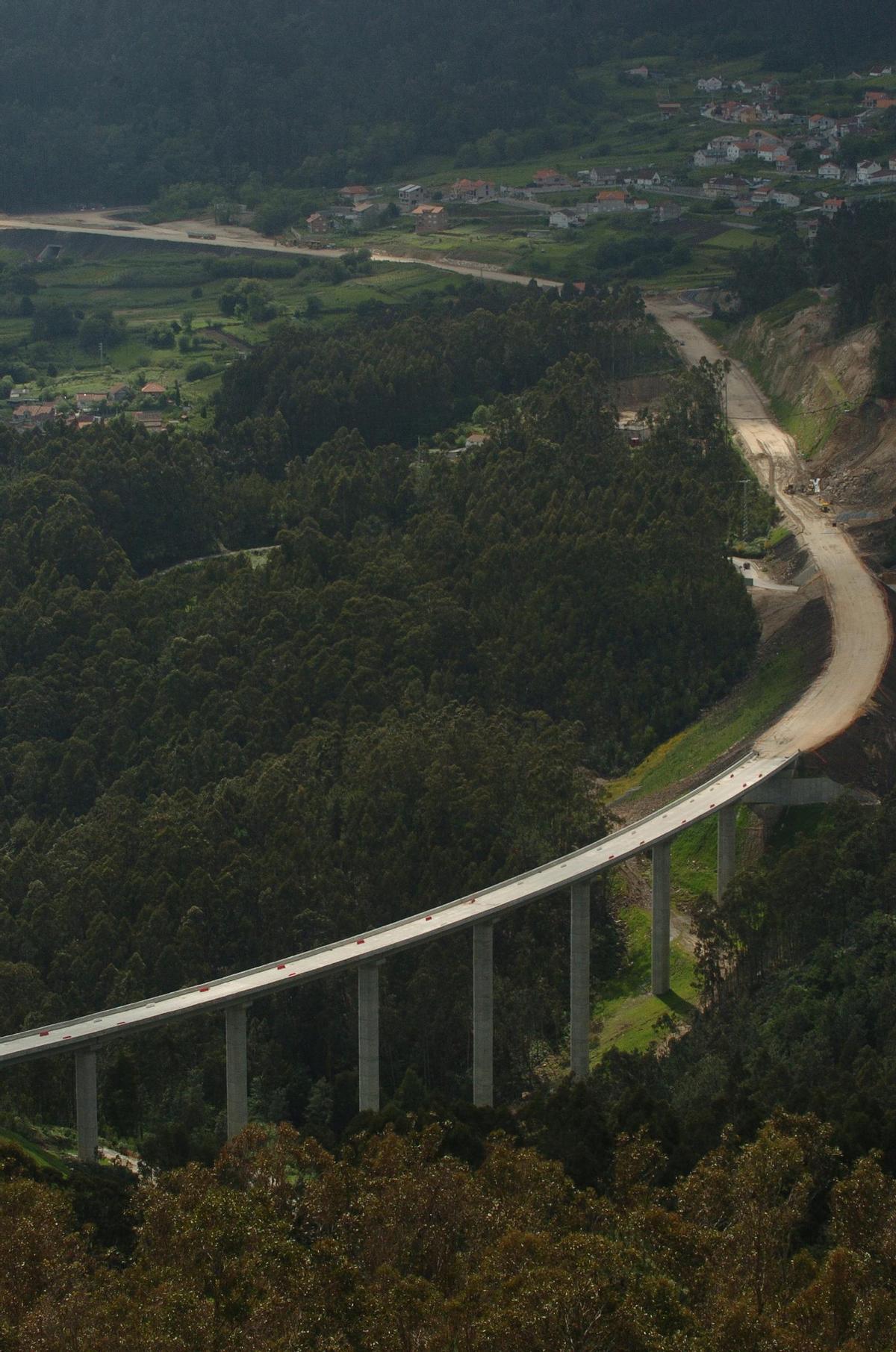 Una imagen de la construcción del antiguo corredor do Morrazo