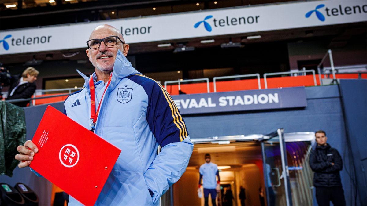 Luis de la Fuente, en el Ullevaal Stadion de Oslo