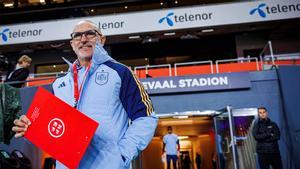 Luis de la Fuente, en el Ullevaal Stadion de Oslo