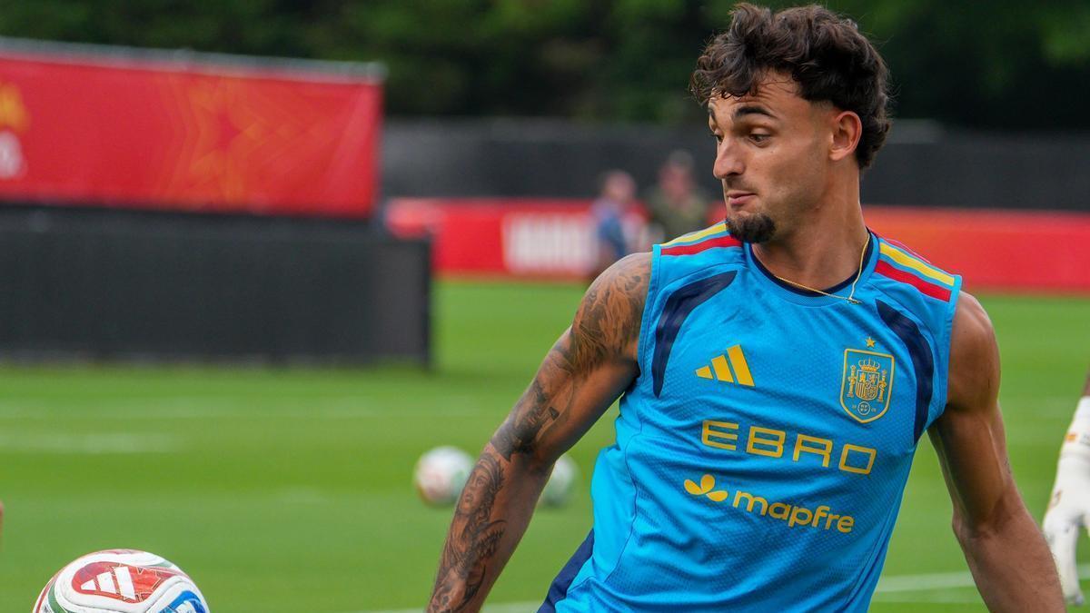 Marc Pubill, durant un dels entrenaments de la selecció
