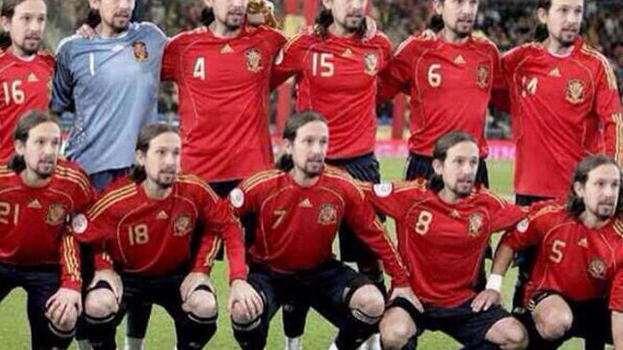 Parodia sobre el once de España ante Chile